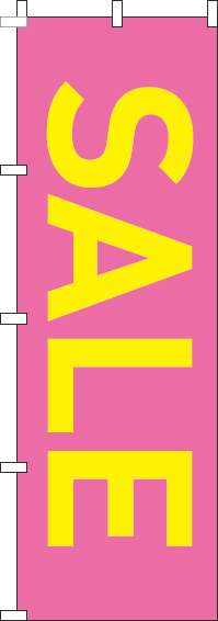 SALEのぼり旗ピンク黄色(60×180ｾﾝﾁ)_0110462IN