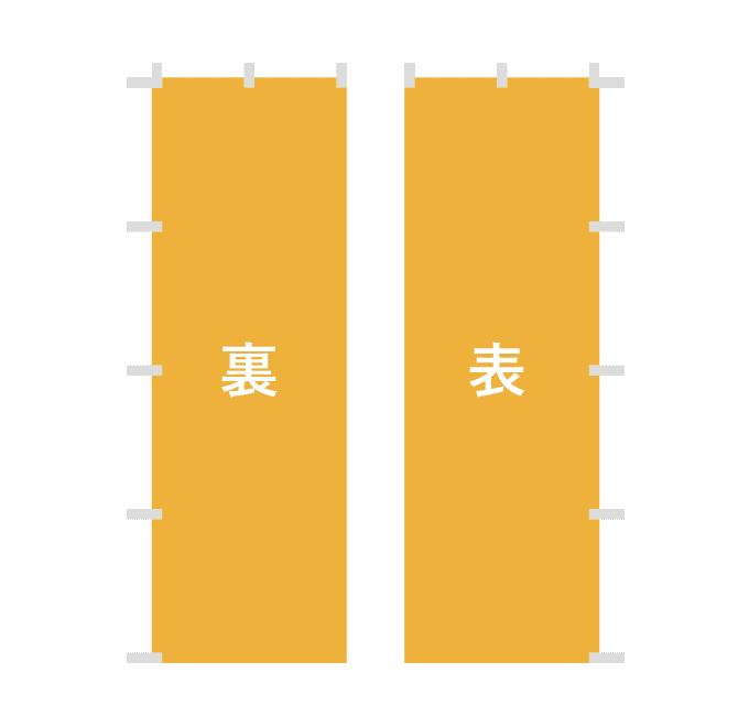 【のぼりデザイン】オリジナル両面のぼり  スリムサイズ（W450mm×H1800mm）