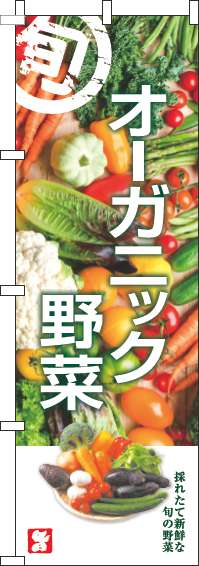 オーガニック野菜のぼり旗旬写真(60×180ｾﾝﾁ)_0100886IN