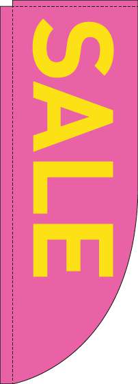 SALEのぼり旗ピンク黄色Rのぼり(棒袋仕様)_0110465RIN