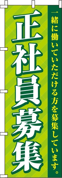 正社員募集ストライプのぼり旗(60×180ｾﾝﾁ)_0160044IN