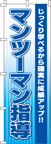 マンツーマン指導のぼり旗(60×180ｾﾝﾁ)_0270050IN