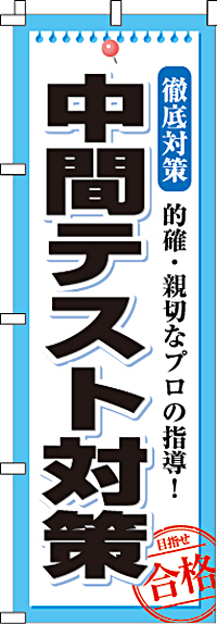 中間テスト対策のぼり旗(60×180ｾﾝﾁ)_0270082IN