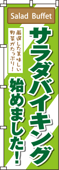 サラダバイキング始めましたのぼり旗(60×180ｾﾝﾁ)_0320029IN