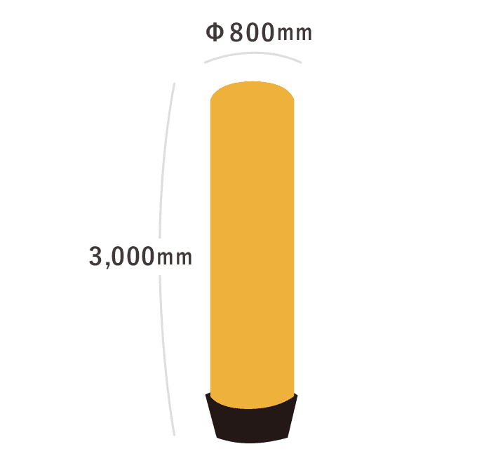 【データ入稿】オリジナル3mエアー看板(H3000mm×φ800mm)
