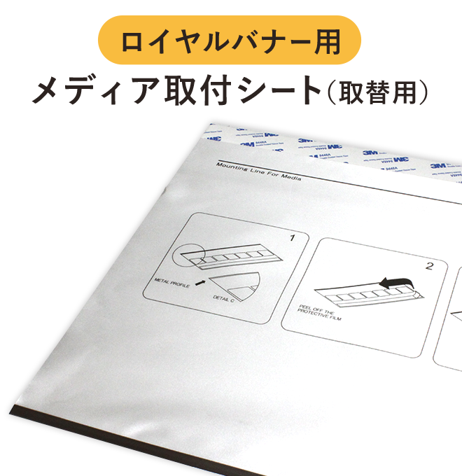ロイヤルバナー用メディア取付シート(取替用)
