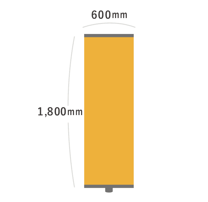 【データ入稿】オリジナルロールアップバナースタンドB60 600mm×1,800mm(器具付) シルバー