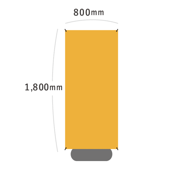 【データ入稿】オリジナル屋内外兼用バナースタンドC80(W800mm×H1800mm)(器具付)