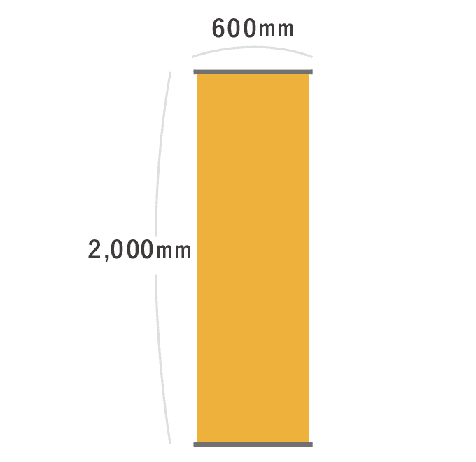 【データ入稿】オリジナルＴバナースタンド　生地のみ（W600mm×H2000mm）