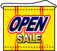 店内用タペストリー（小）　ＯＰＥＮ　ＳＡＬＥ　N-4343　　【発送時期】2-3営業日後 (お取り寄せ商品)